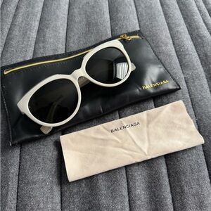 Balenciaga White Sunglasses